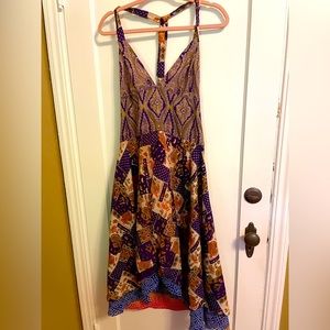 Baba Clothing 100% Silk Halter Dress / Size XS / Excellent Condition 🎨❤️💜💙